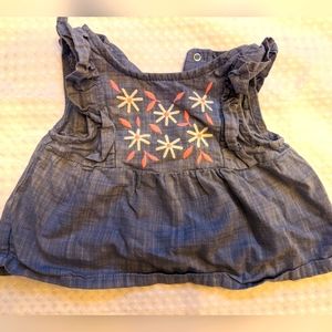 Denim top 6-9mo